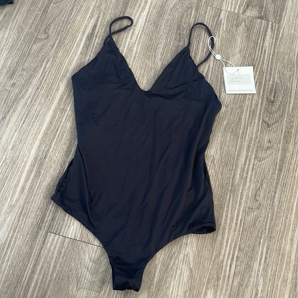 Mai underwear black bodysuit swimsuit